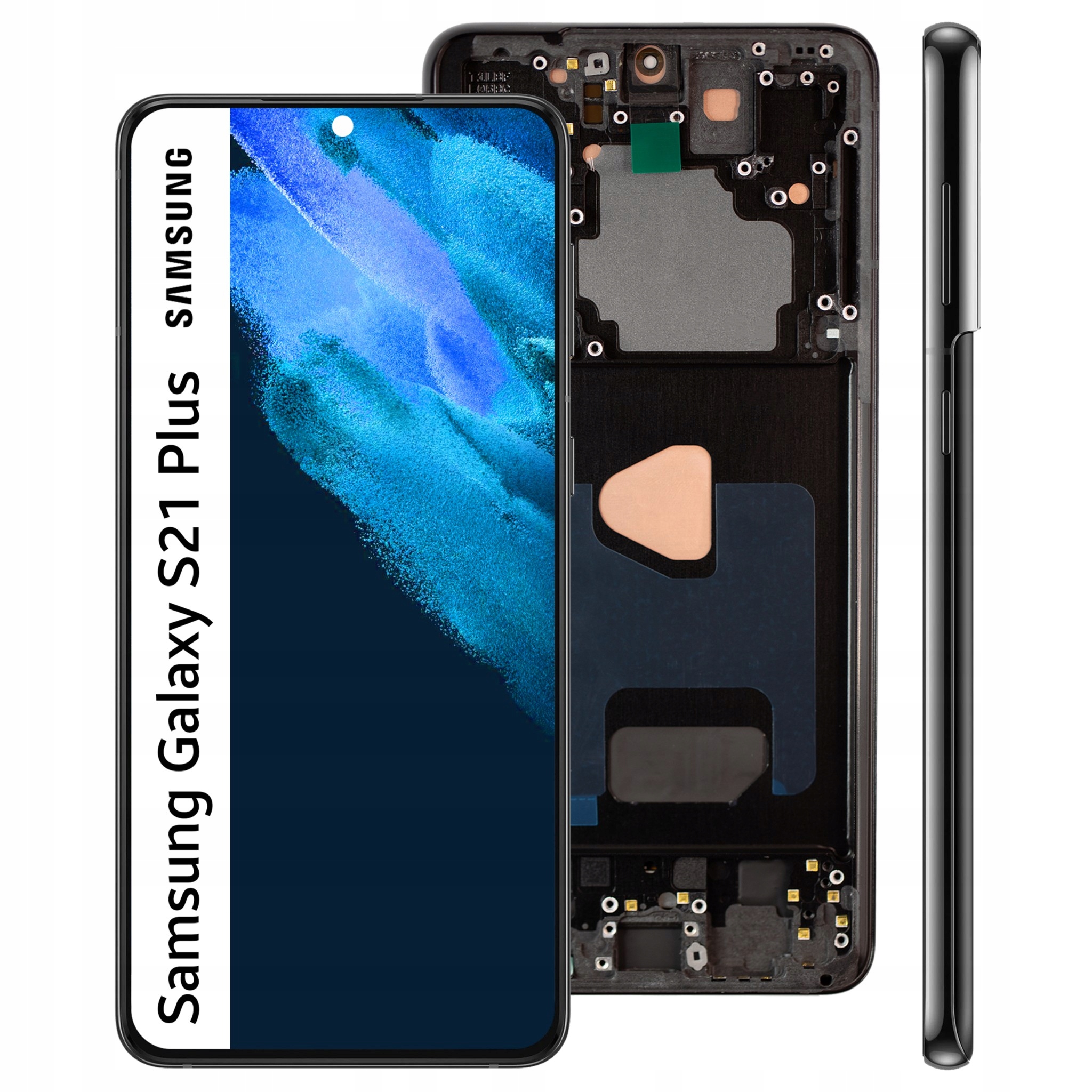 Displej s rámčekom pre Galaxy S21+ Oled Full Size Panel LCD Phantom Black