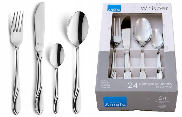 

Amefa 24 Sztućce Zestaw 1405 Whisper Komplet 6 Os