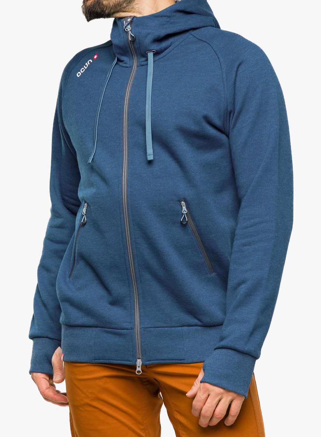 Bluza z kapturem Ocun Hoodie Zipper blue opal/excalibur XL