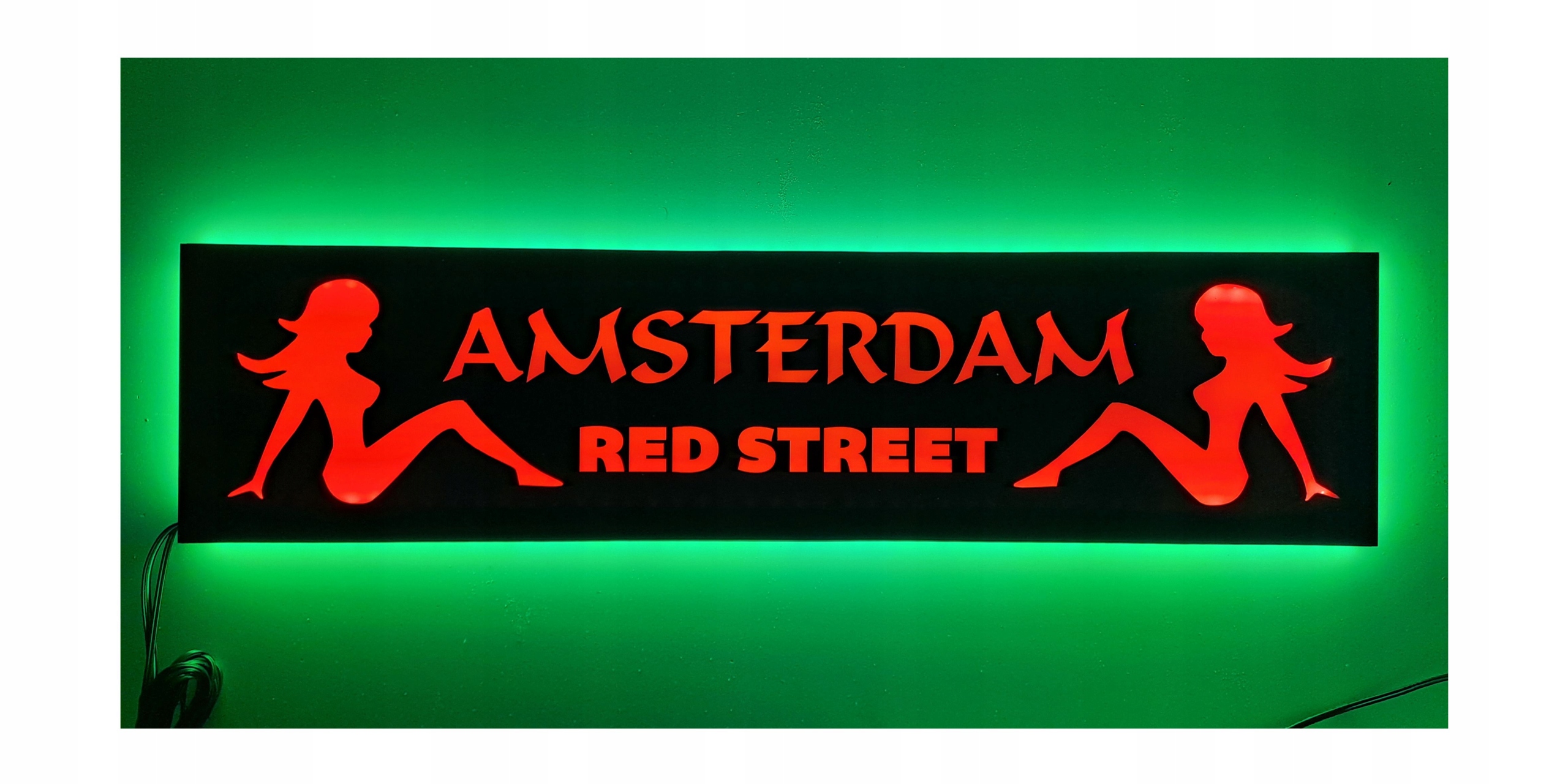 Led tabuľa Amsterdam Red Street nad posteľ s podsvietením kabíny Tir Lkw