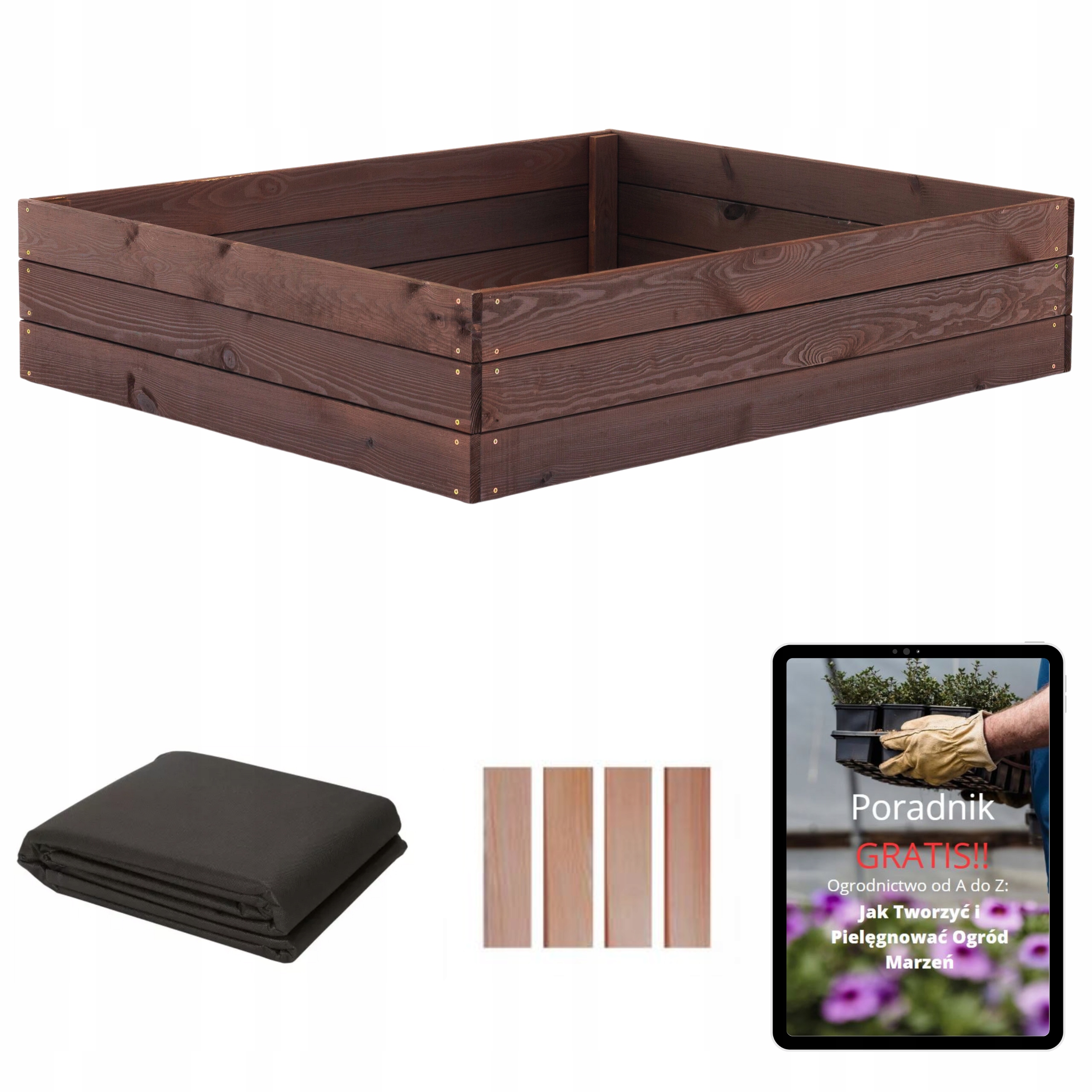 Vyvýšený Záhon Truhlík Zeleninový Záhon Impregnovaný Vysoký 120x120