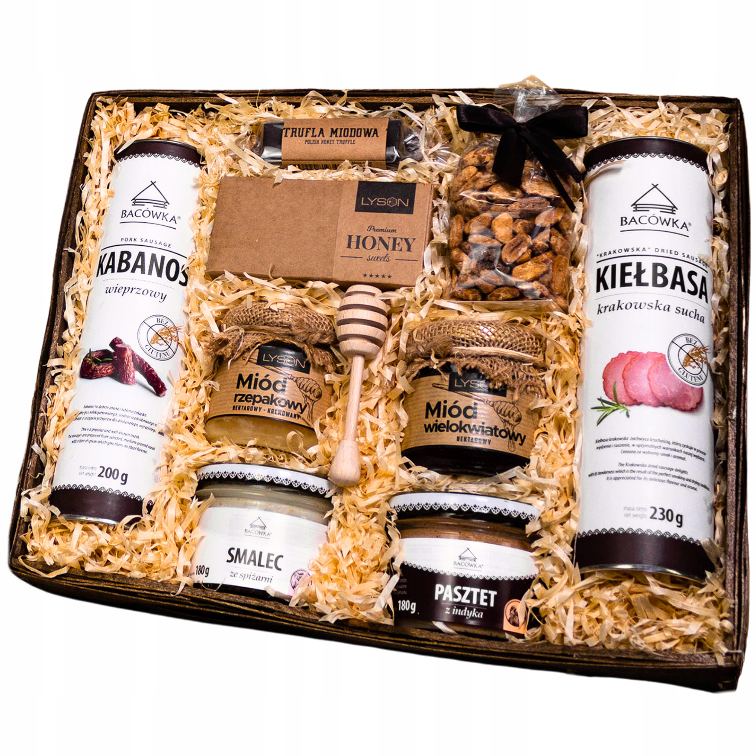 Kosz Prezentowy Mięsny dla niego Duży Zestaw Upominkowy Delikatesowy