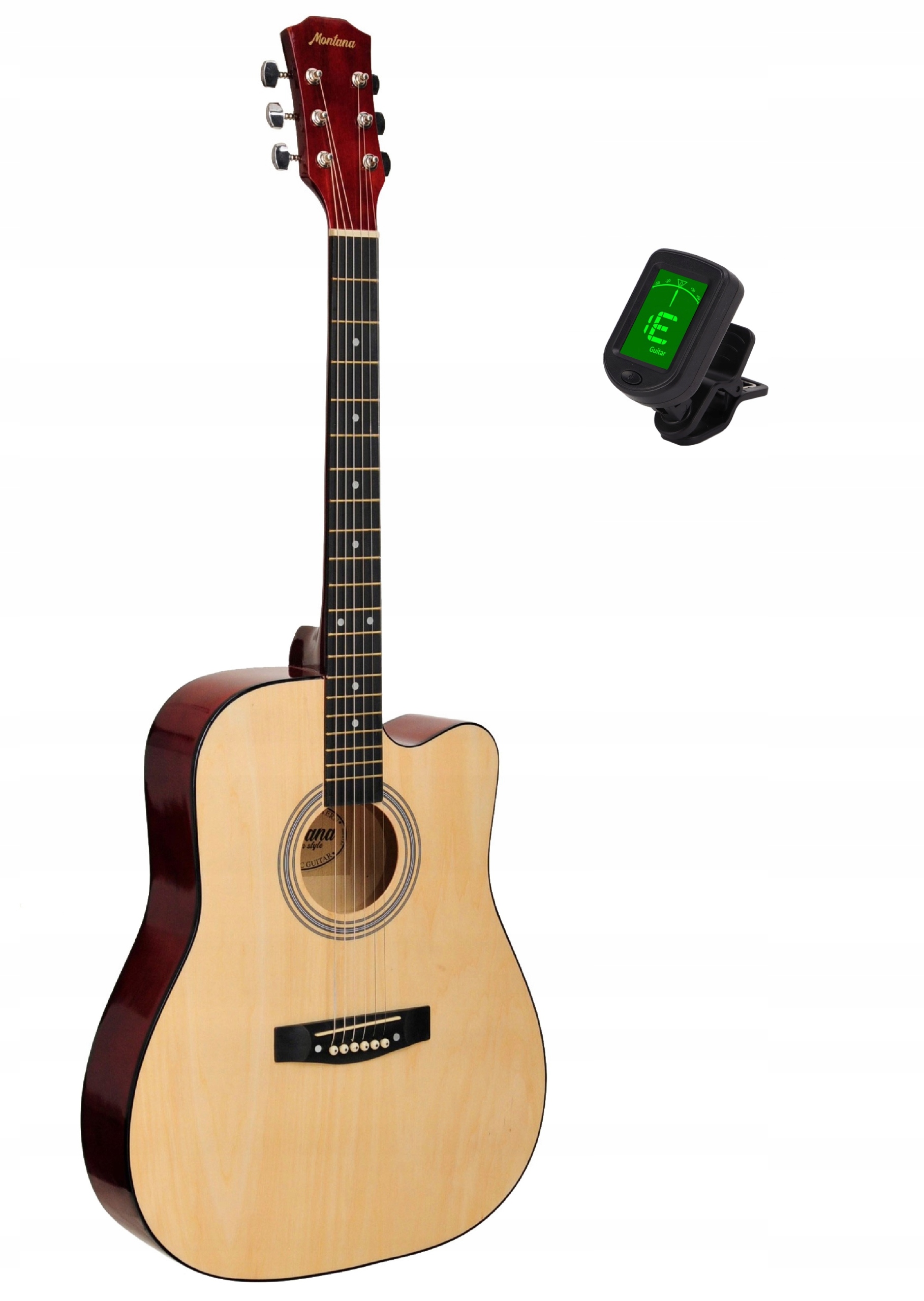 GITARA AKUSTYCZNA MA-100 - NATURALNA + TUNER / STROIK GRATIS