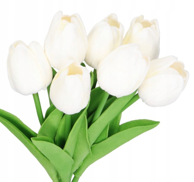 

Tulipany Bukiet Tulipanów Kwiaty Gumowe 7GAŁ 34CM