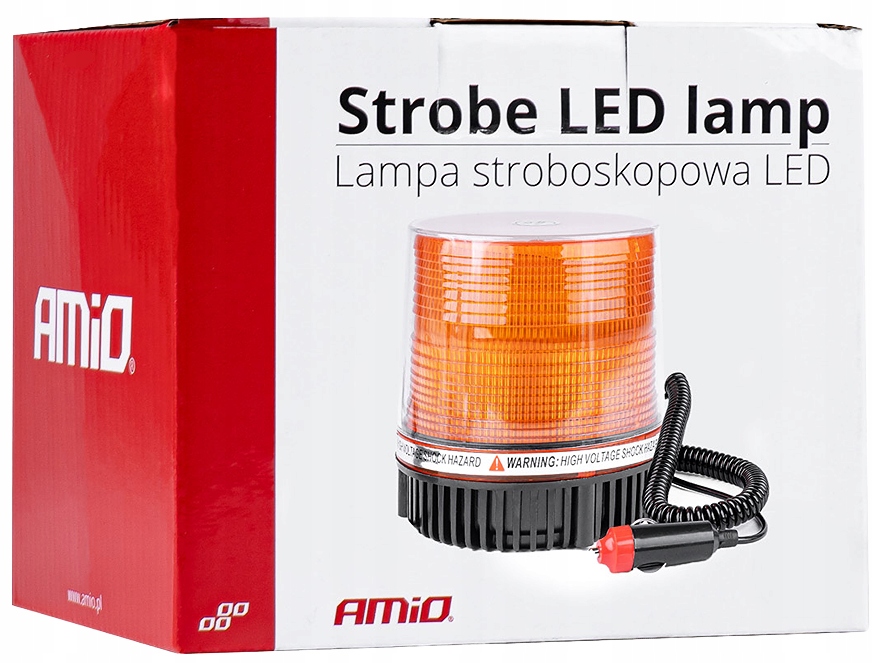 Lampa stroboskopowa ostrzegawcza LED 24V kogut LED MAGNES pod zapalniczkę Źródło światła LED