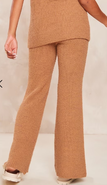 PRETTYLITTLETHING SPODNIE CIĄŻOWE BEŻOWE 40 EKA Marka Prettylittlething