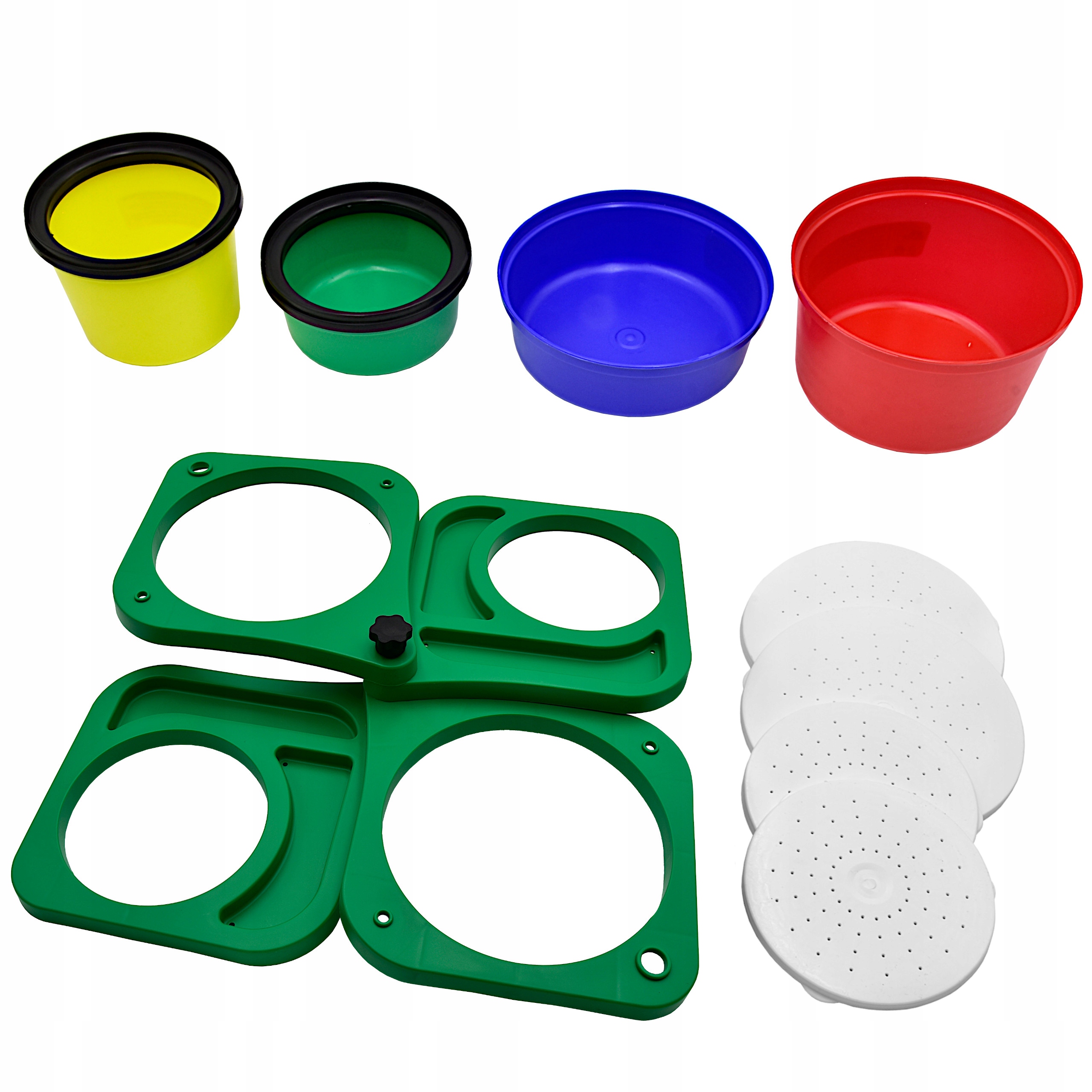 Poczwórna PALETA Składana z gwintem + 4 X POJEMNIK Marka Anplast