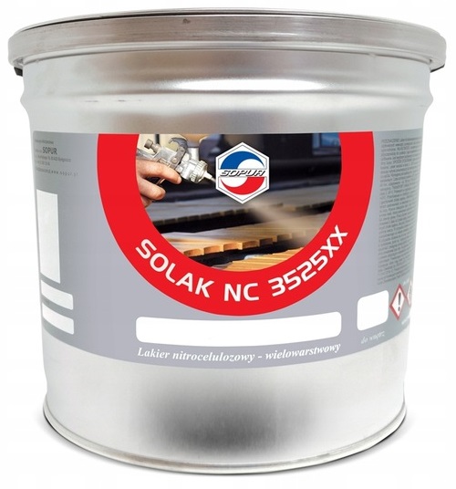 Sopur Solak Nc Lakier do drewna nitro bezbarwny mat 352510 5L