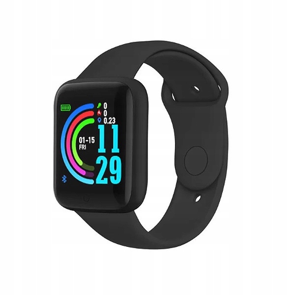 Smartwatch MACARON Polskie Menu KROKOMIERZ TĘTNO ALERTY Bluetooth Pojemność akumulatora 150 mAh