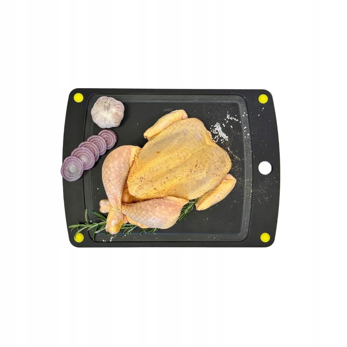 Jade Gourmet Chef doska na krájanie 44 x 32 cm, žltá, silikónové nožičky