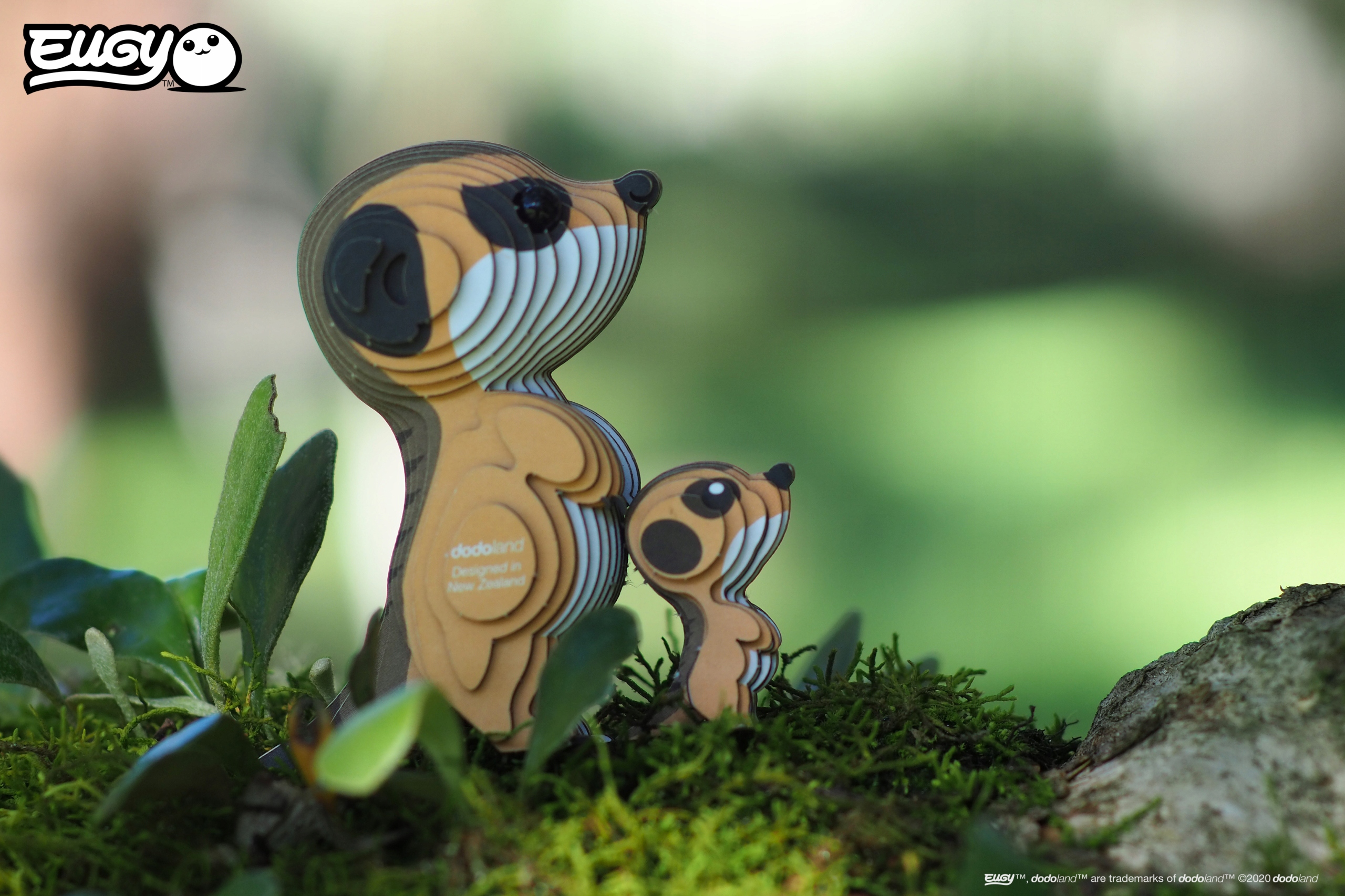 Surykatka Eugy. Eko Układanka 3D Materiał karton