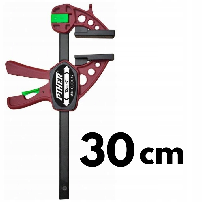 Ścisk stolarski Piher Mini Quick 30cm max. siła nacisku 75kg ramię 6cm