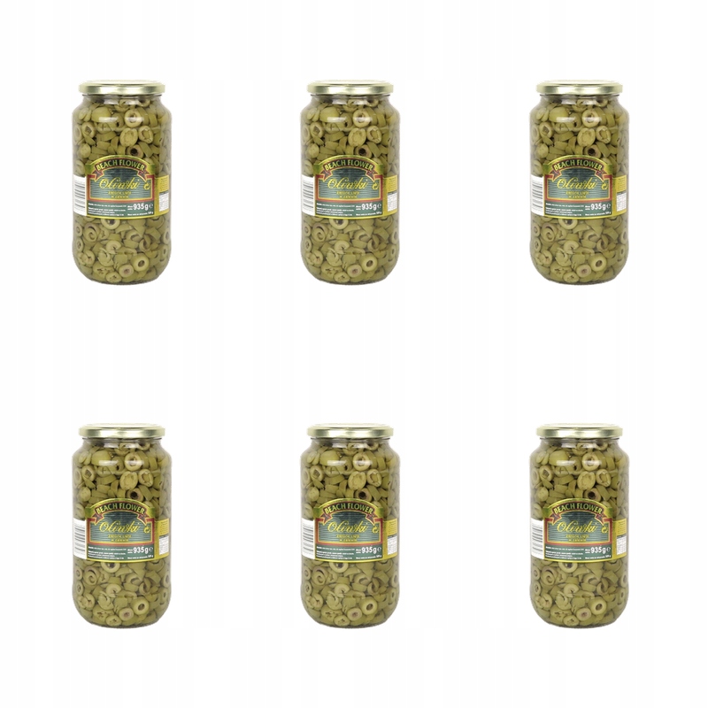 Beach Flower Oliwki zielone cięte w zalewie 935 g X6