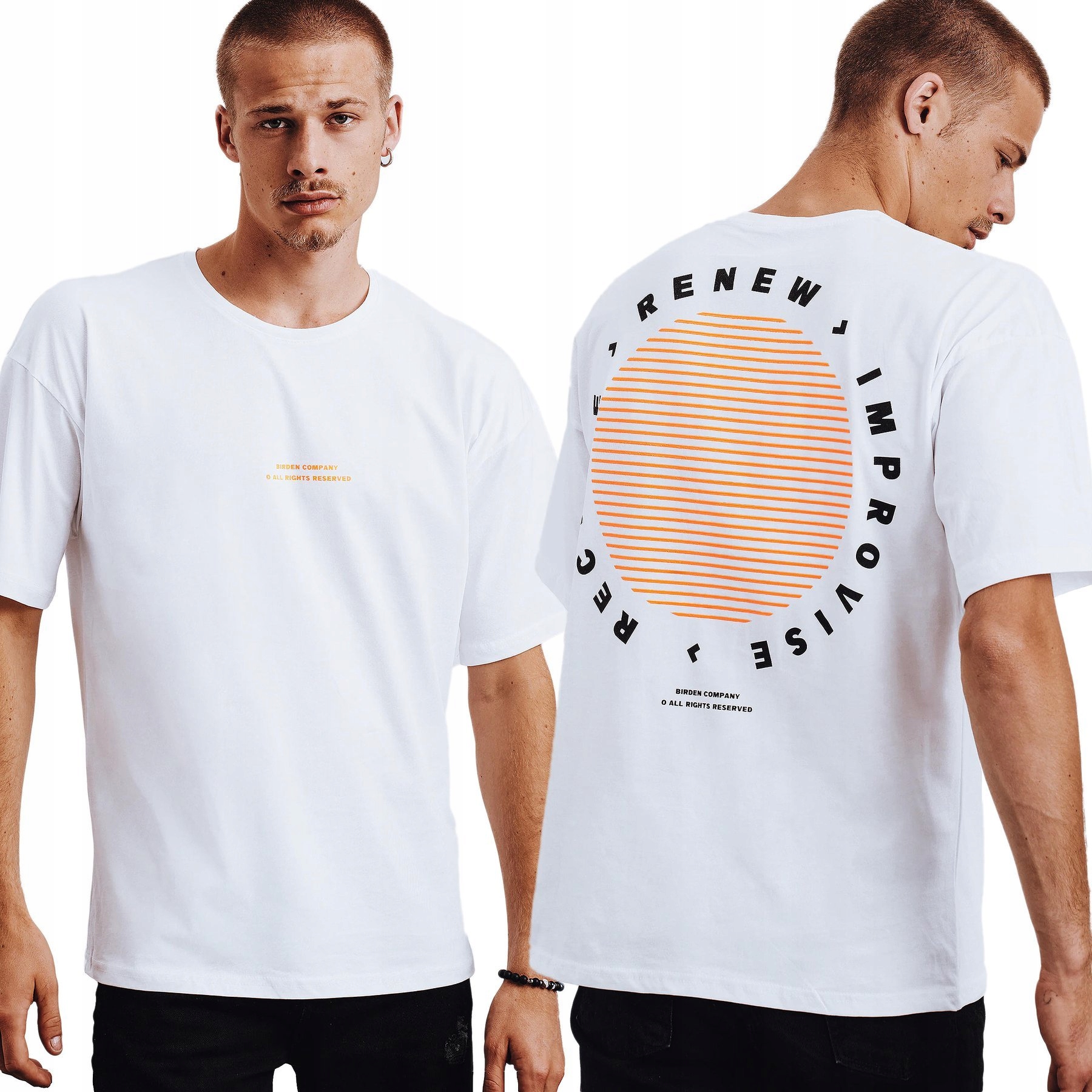 

Męska Koszulka T-shirt Z Nadrukiem rx4623 - L