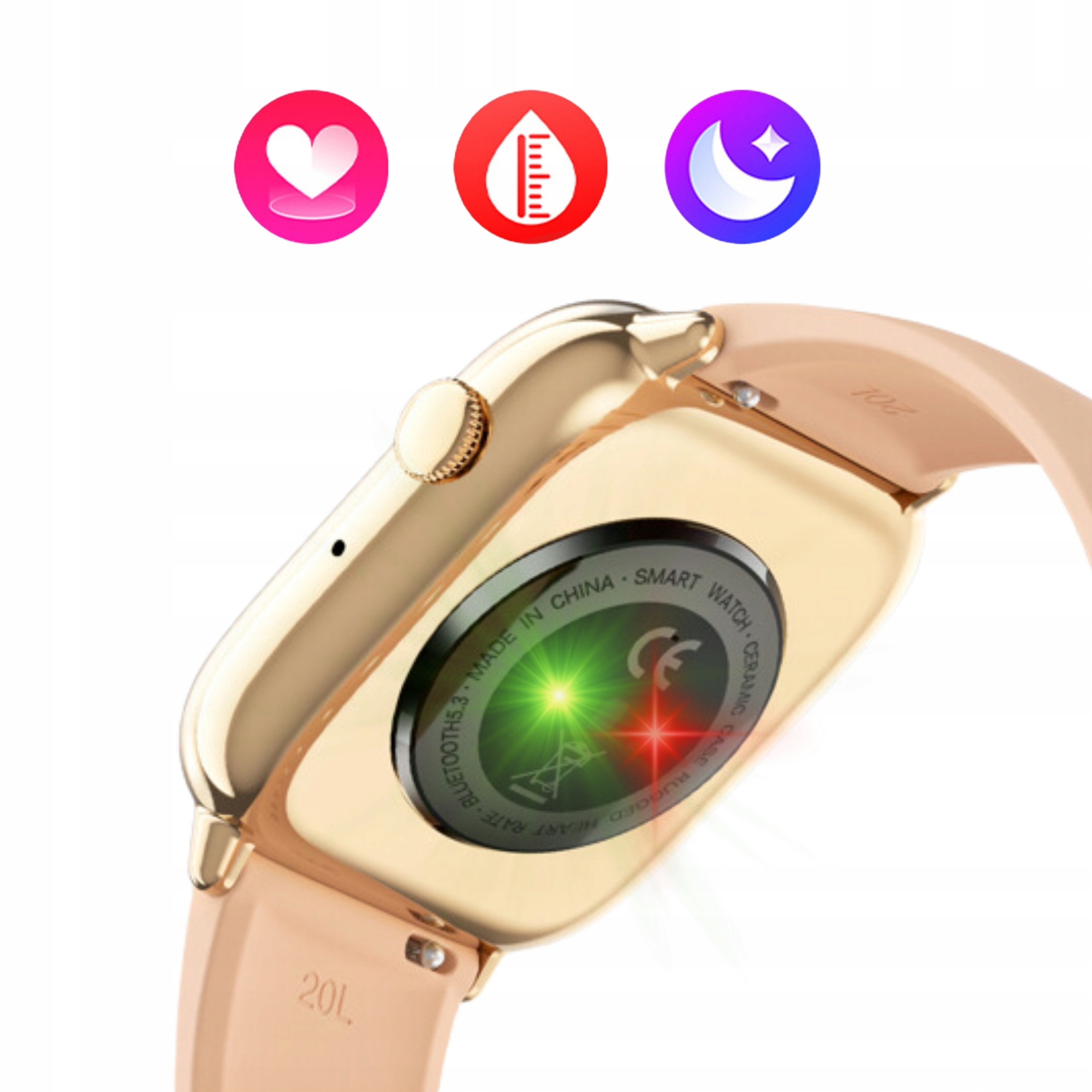 SMARTWATCH ZEGAREK DAMSKI Z FUNKCJA ROZMOWY SPORT ZDROWIE ZLOTY DAMSKIE Model inny