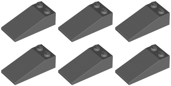 

Lego 30363 Skos 4x2 szary ciemny Nowy (10g) 6 szt