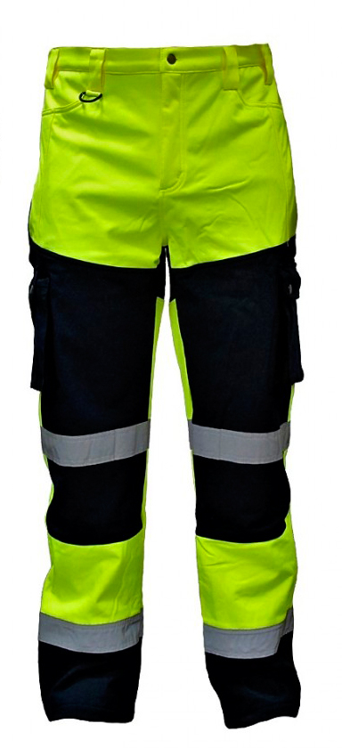 Výstražné softshellové kalhoty Snow Hawk Reflexní zimní Žluté, XL