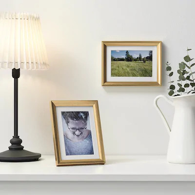 ZŁOTA RAMKA NA ZDJĘCIA OBRAZY ELEGANCKA 13X18 cm Marka Ikea