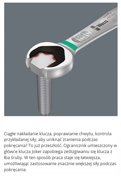 totokoページ Wera Klucze płasko oczkowe z grzechotką Joker 8-19