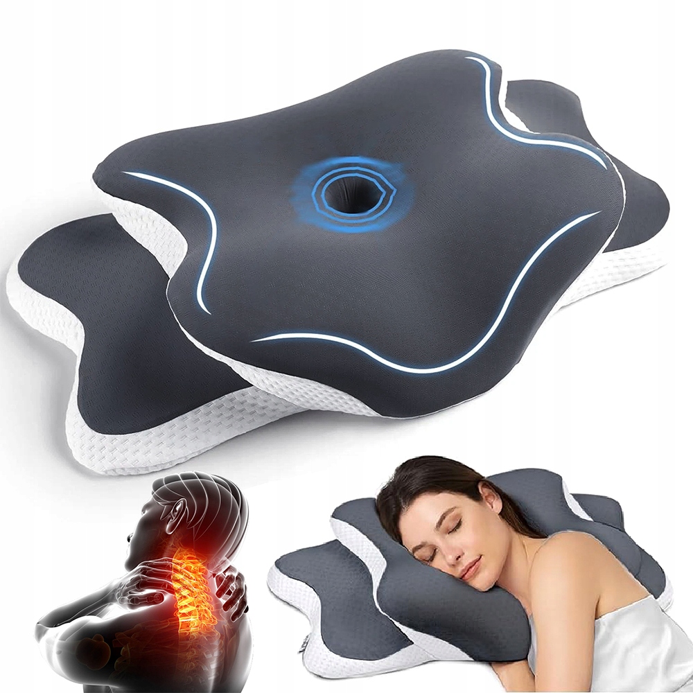 Poduszka Ergonomiczna Z Pianki Memory Zdejmowany Pokrowiec Na Bezsenność