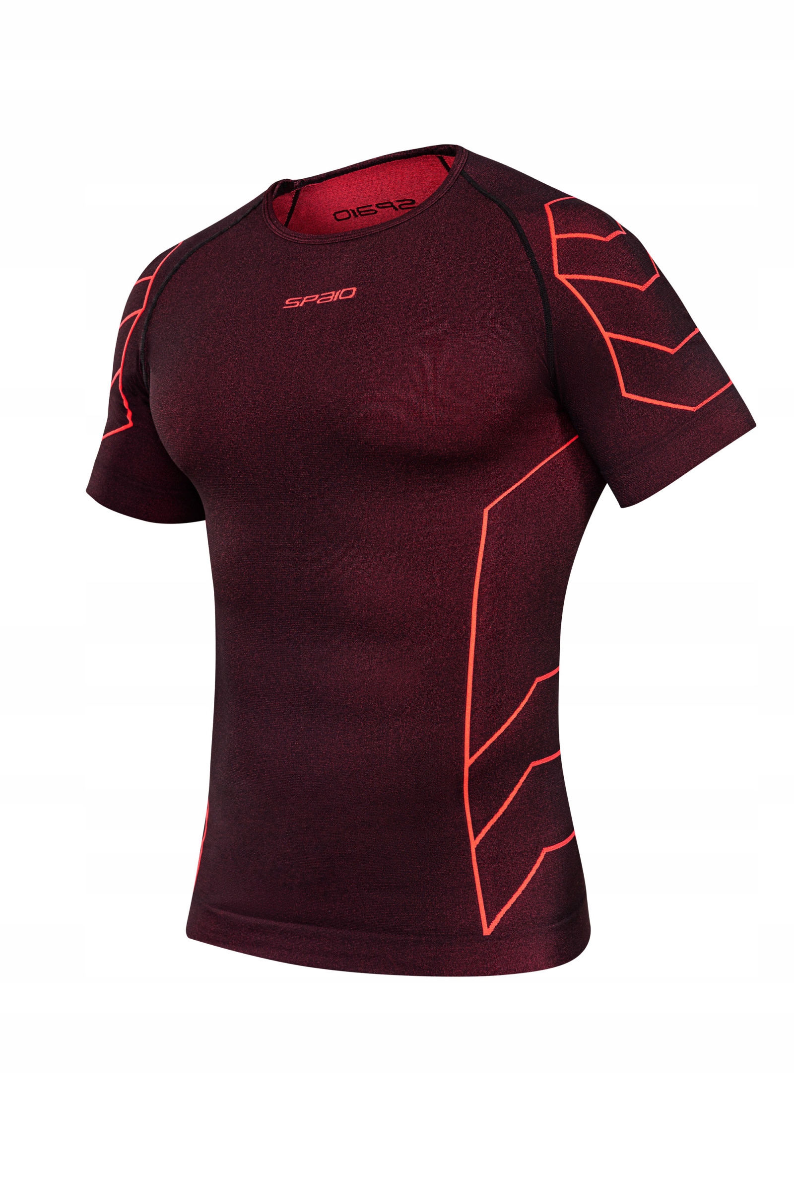 Koszulka Termoaktywna z Krótkim Rękawem SPAIO RAPID BLACK/RED XXL