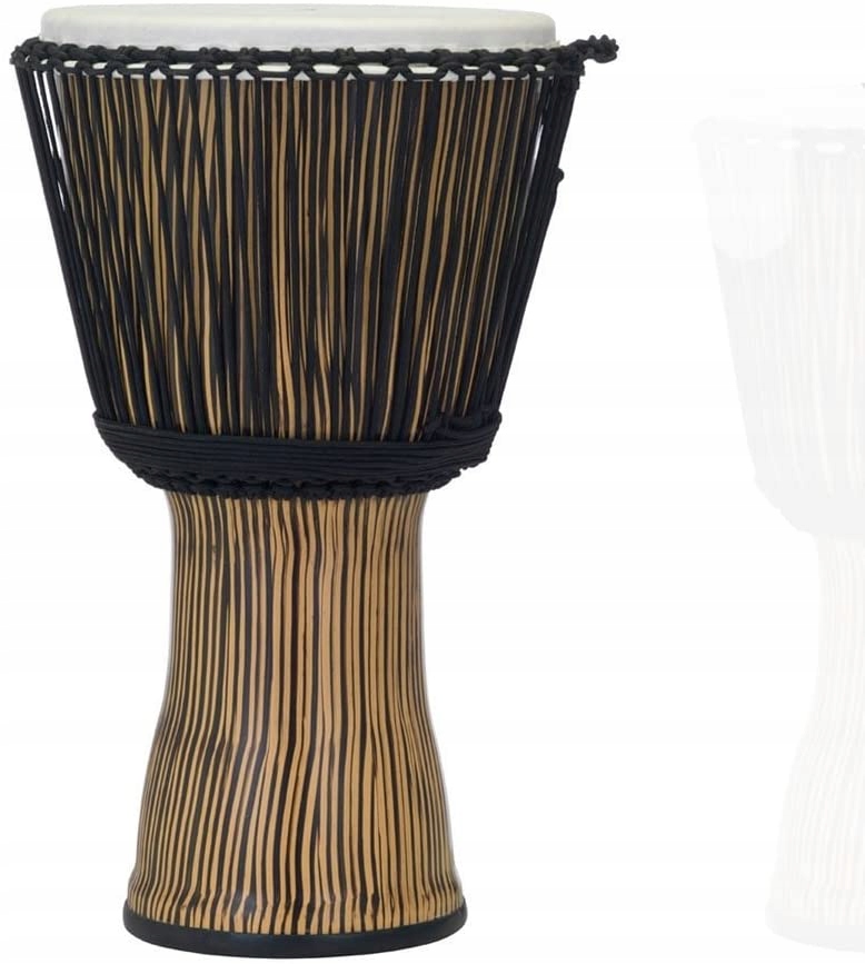 Pearl Synthetic Zebra Grass Djembe 10"
