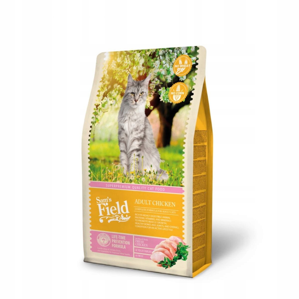Sucha karma dla kota dorosłego z kurczakiem 2,5 kg Field Adult Sam's Field