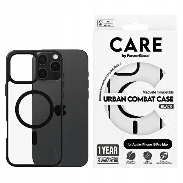 Pouzdro Care od PanzerGlass Flagship Urban Case s MagSafe pro iPhone 16 Pro Max
