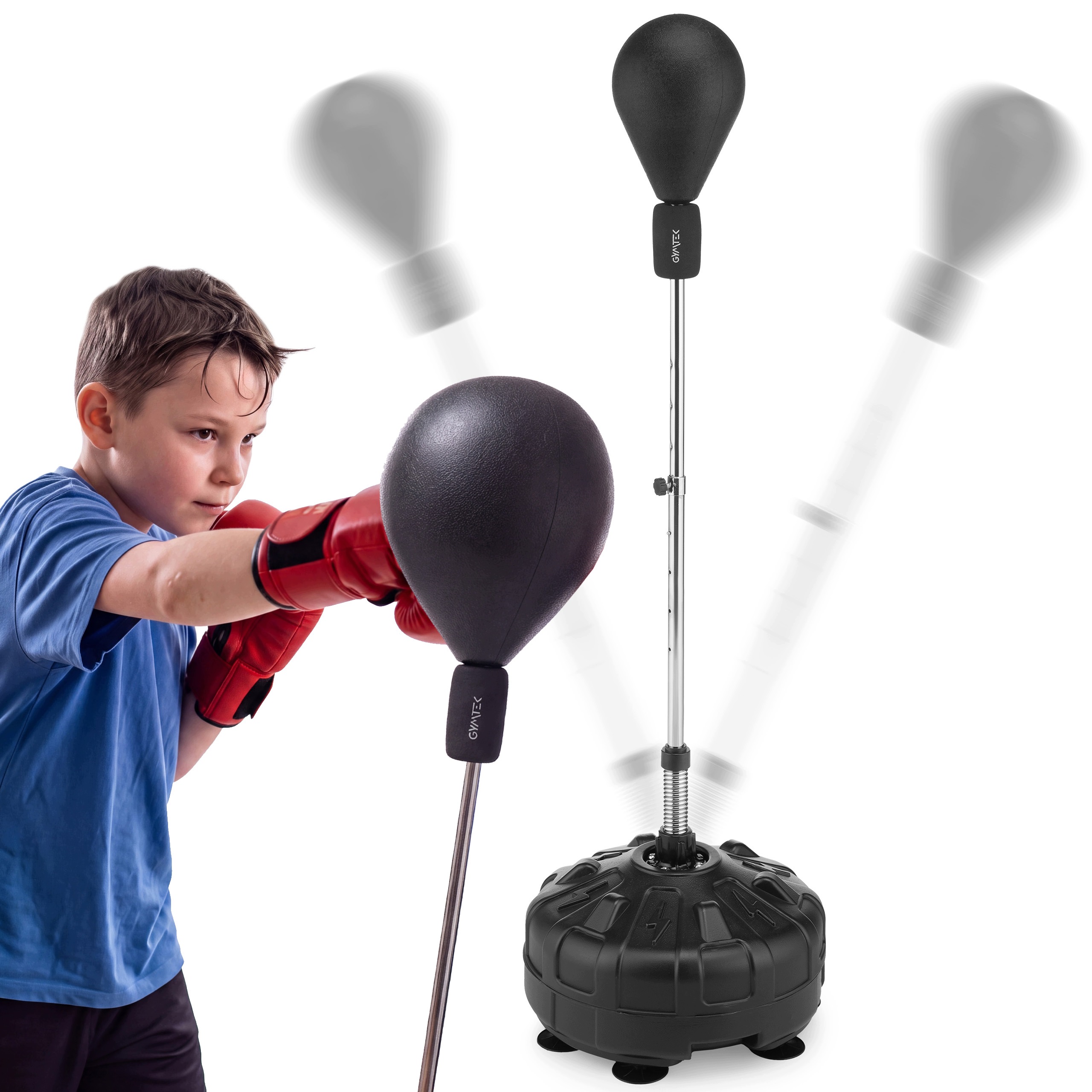 Boxovací Hruška Stojící Reflexní 120-155 CM Pro Dospělé Děti Gymtek