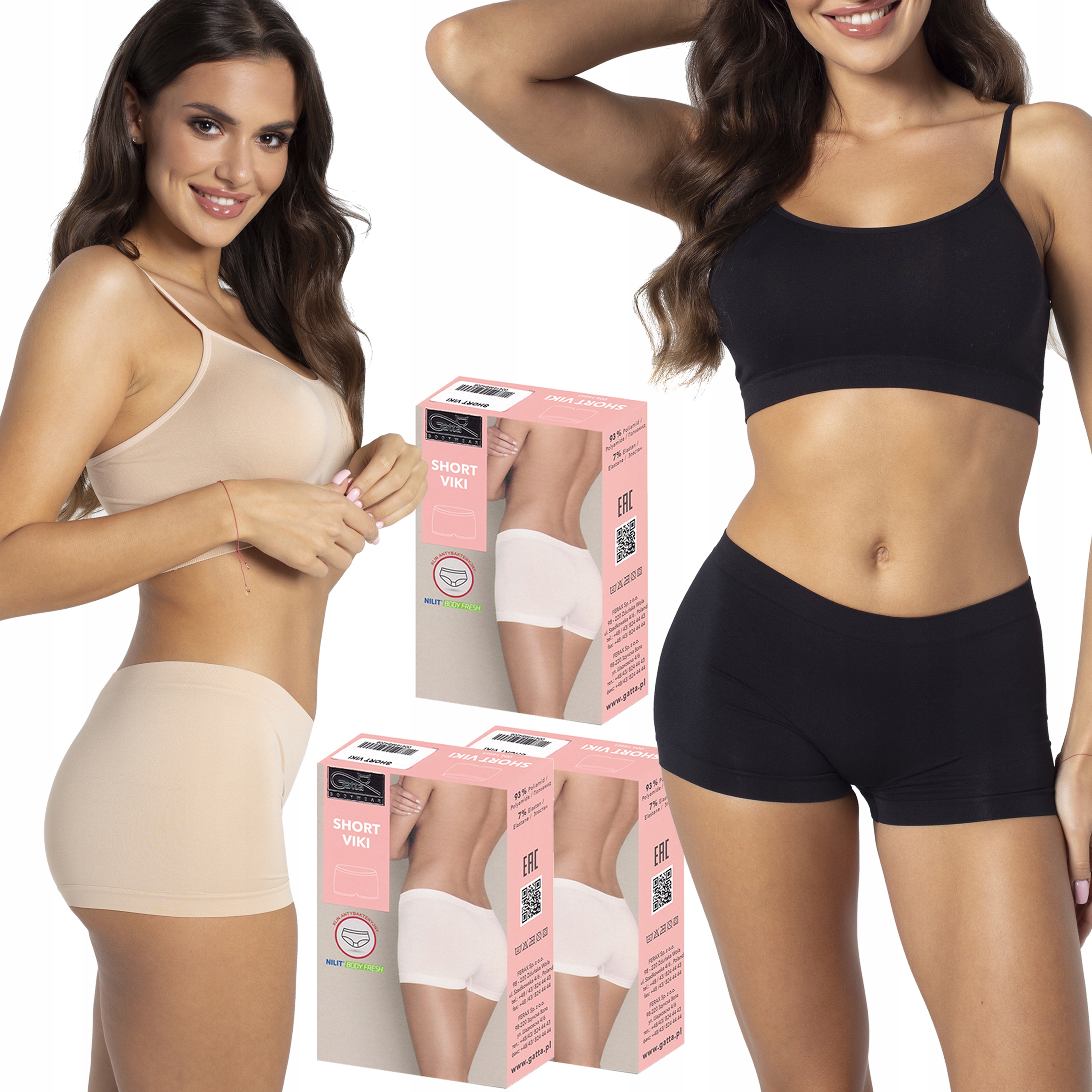 

Gatta Short Viki, bezszwowe szorty, 3-pak, S