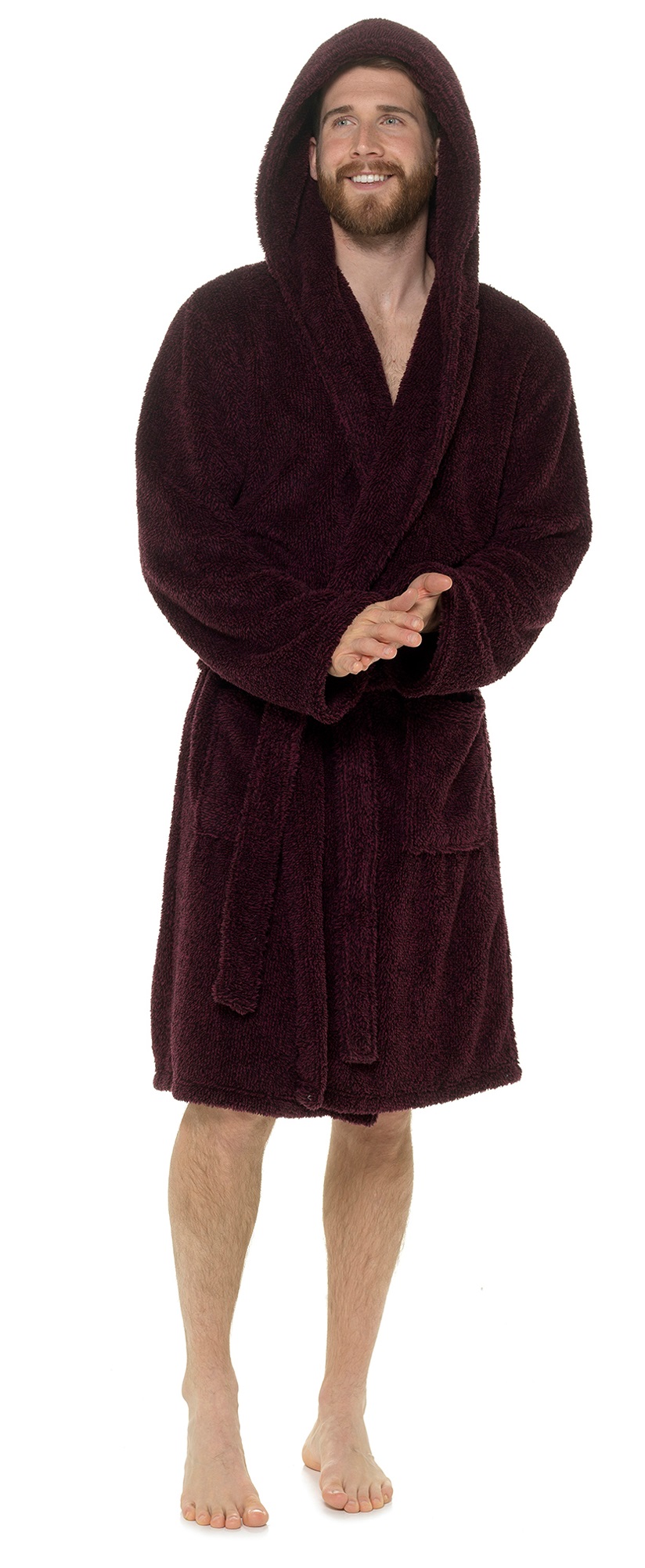 Pánský Fleecový Župan Kapuce HT183 M/L