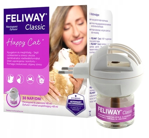 Uklidňující kočičí feromony Startovací Sada Feliway Difuzér náplň 48 ml
