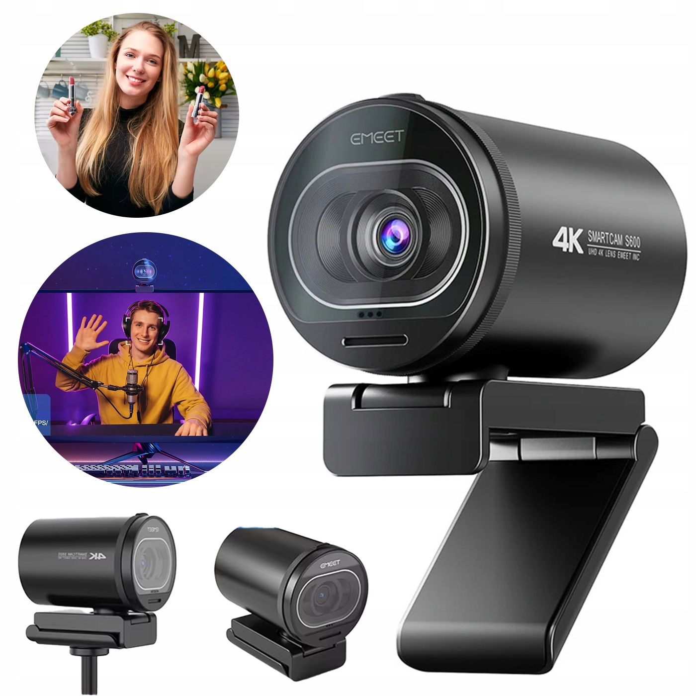 Webová kamera 4K 1080P 60FPS Autofokus s mikrofónom Ip kamera
