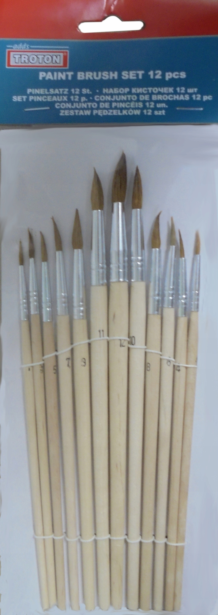

Pędzelki Zaprawkowe Zestaw Duży Troton 12 szt