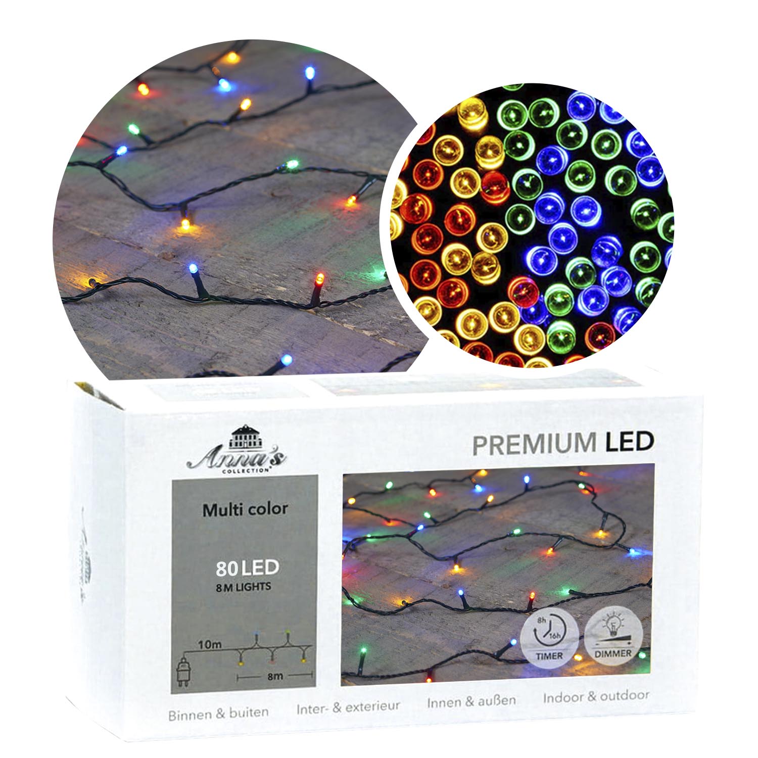 

Lampki Choinkowe Led Zewnętrzne 8 M Multikolor