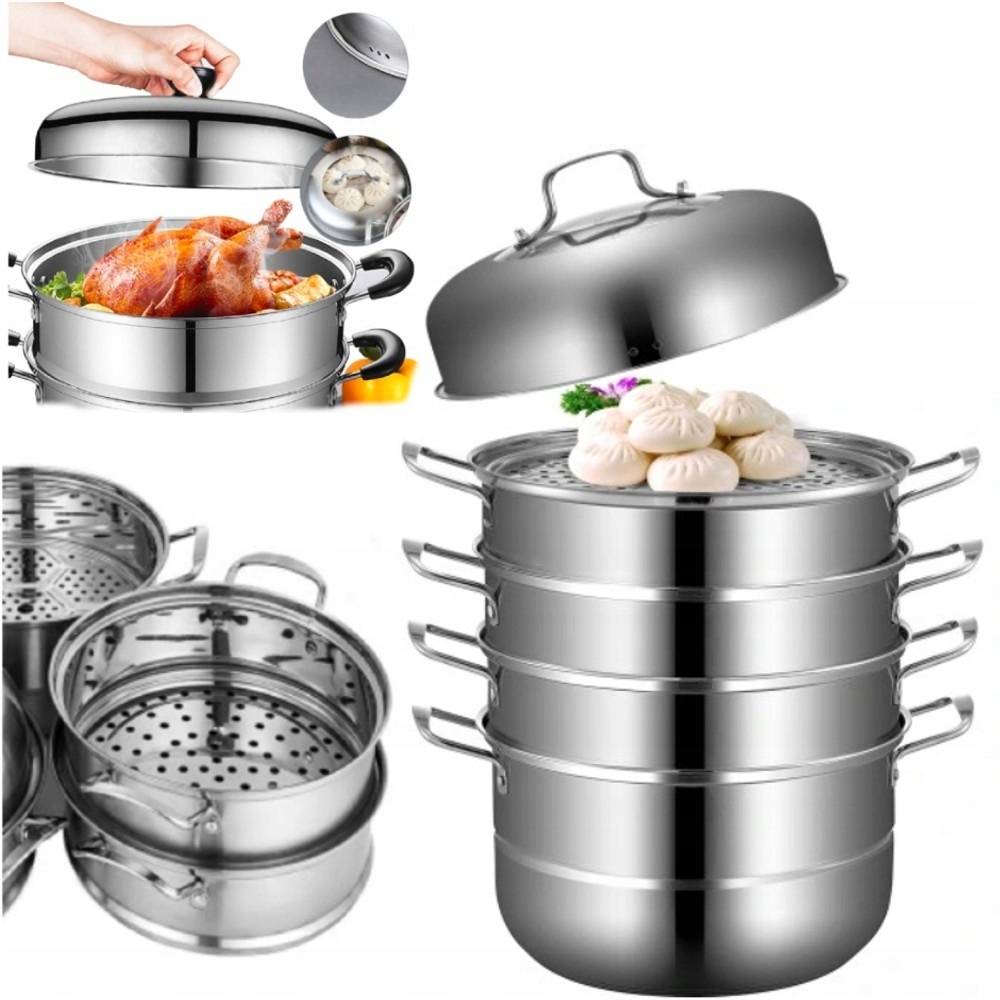 Hrnce na vaření v páře Nádoba Tlakový hrnec Hrnec Parní hrnec Pára 30cm 7L