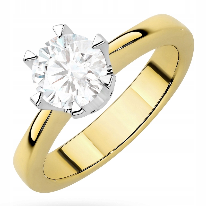 Zlatý Prstýnek pr. 585 14k Laboratorní diamant 1,00ct