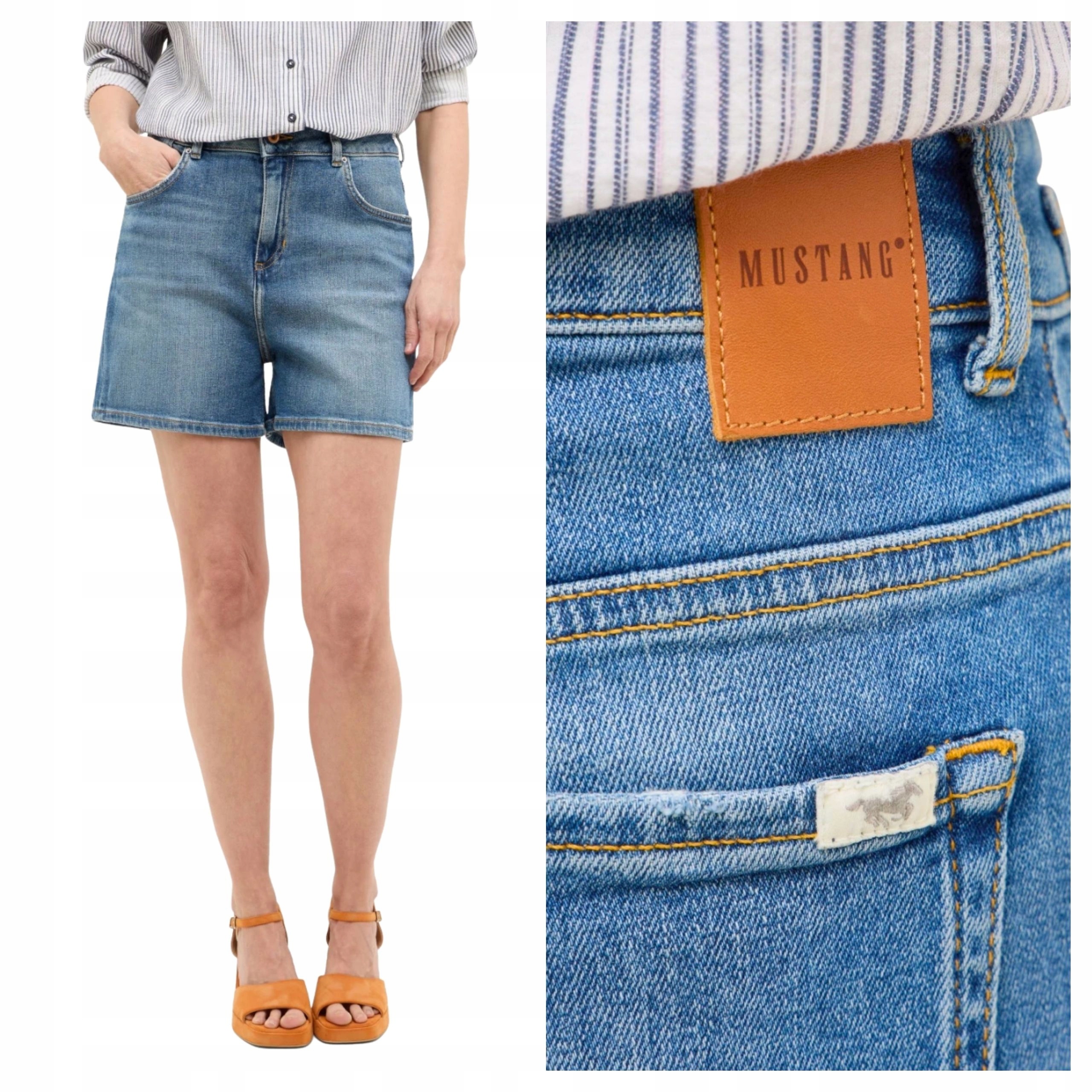 Mustang Charlotte Shorts Dámské džínové šortky Denim Blue W27