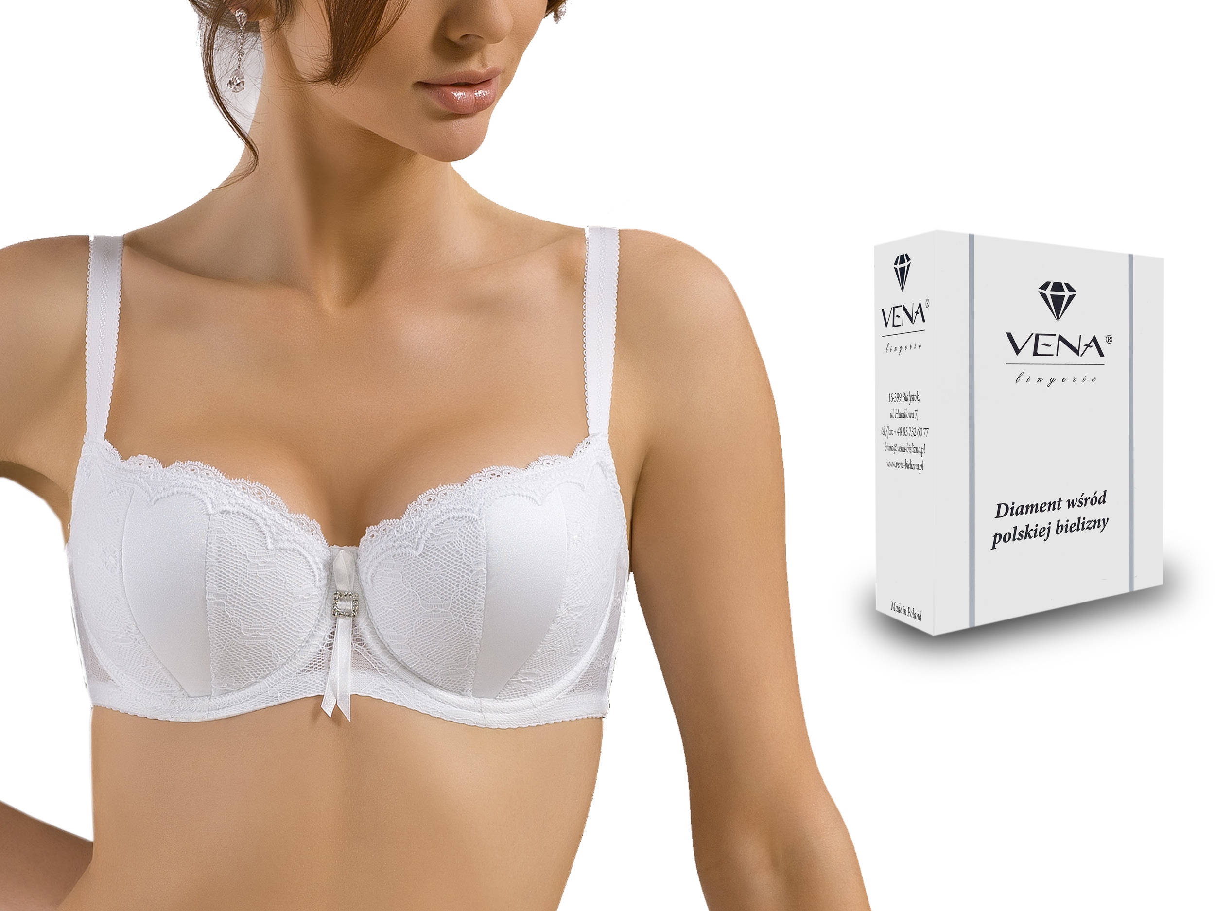 

Biustonosz Balconette Vena VB-118, Biały, 75E