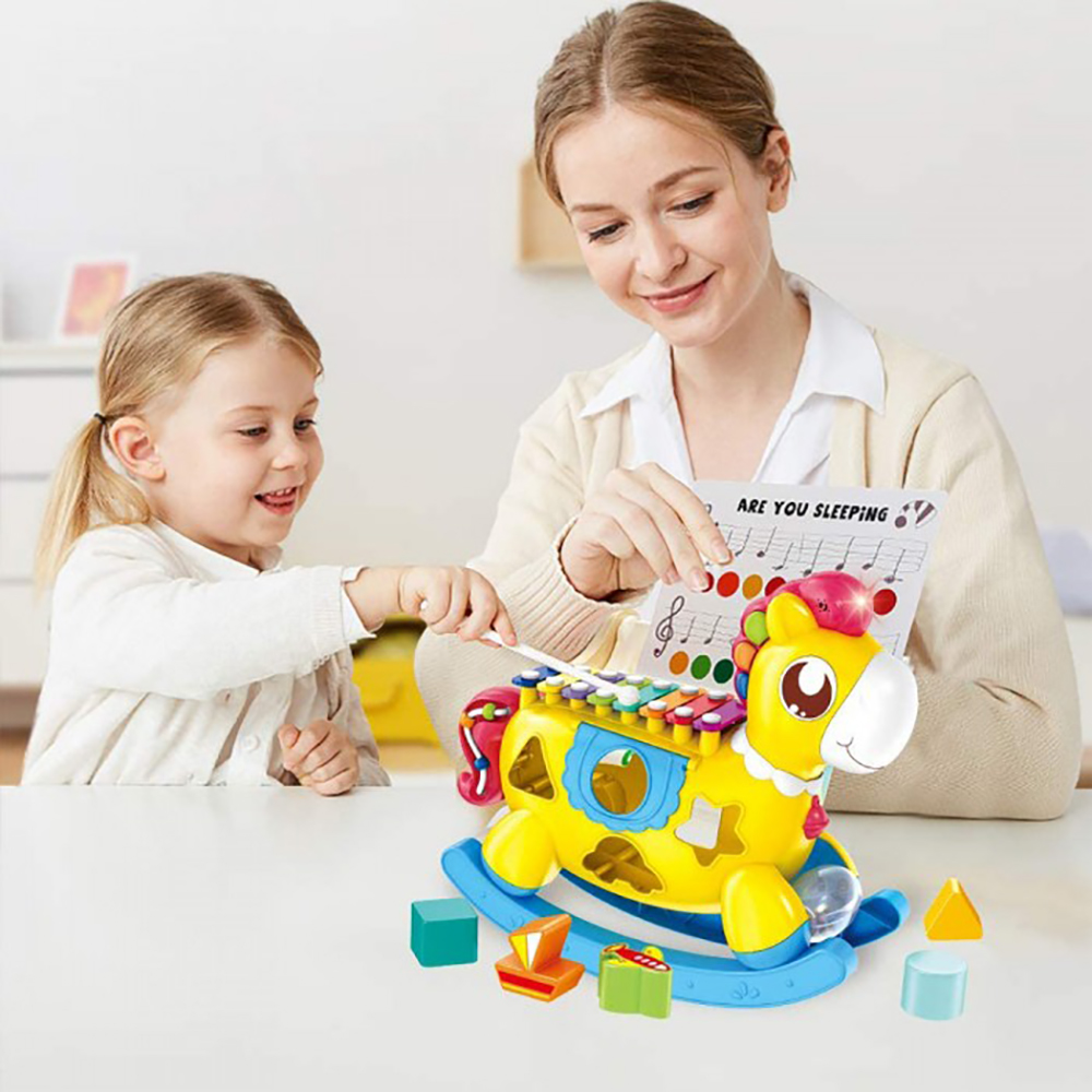 KONIK INTERAKTYWNY SORTER CYMBAŁKI ŚWIATŁO DŹWIĘK Bohater brak