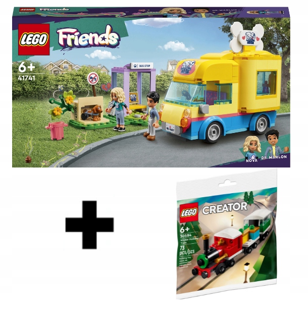 Lego Friends Záchranná Dodávka Pro Psí Dopravu 41741 Lego 30584 Dárková Sada
