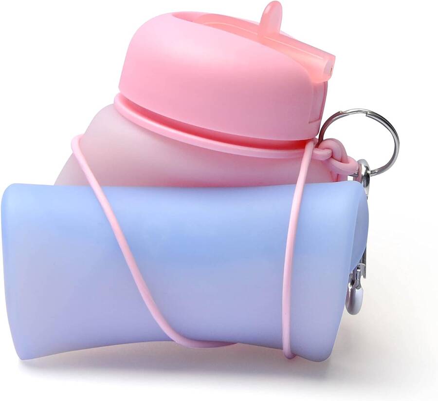 Butelka Sportowa Motywacyjna Bidon Na Wodę Składany Z Ustnikiem 600 ml Pojemność 600 ml