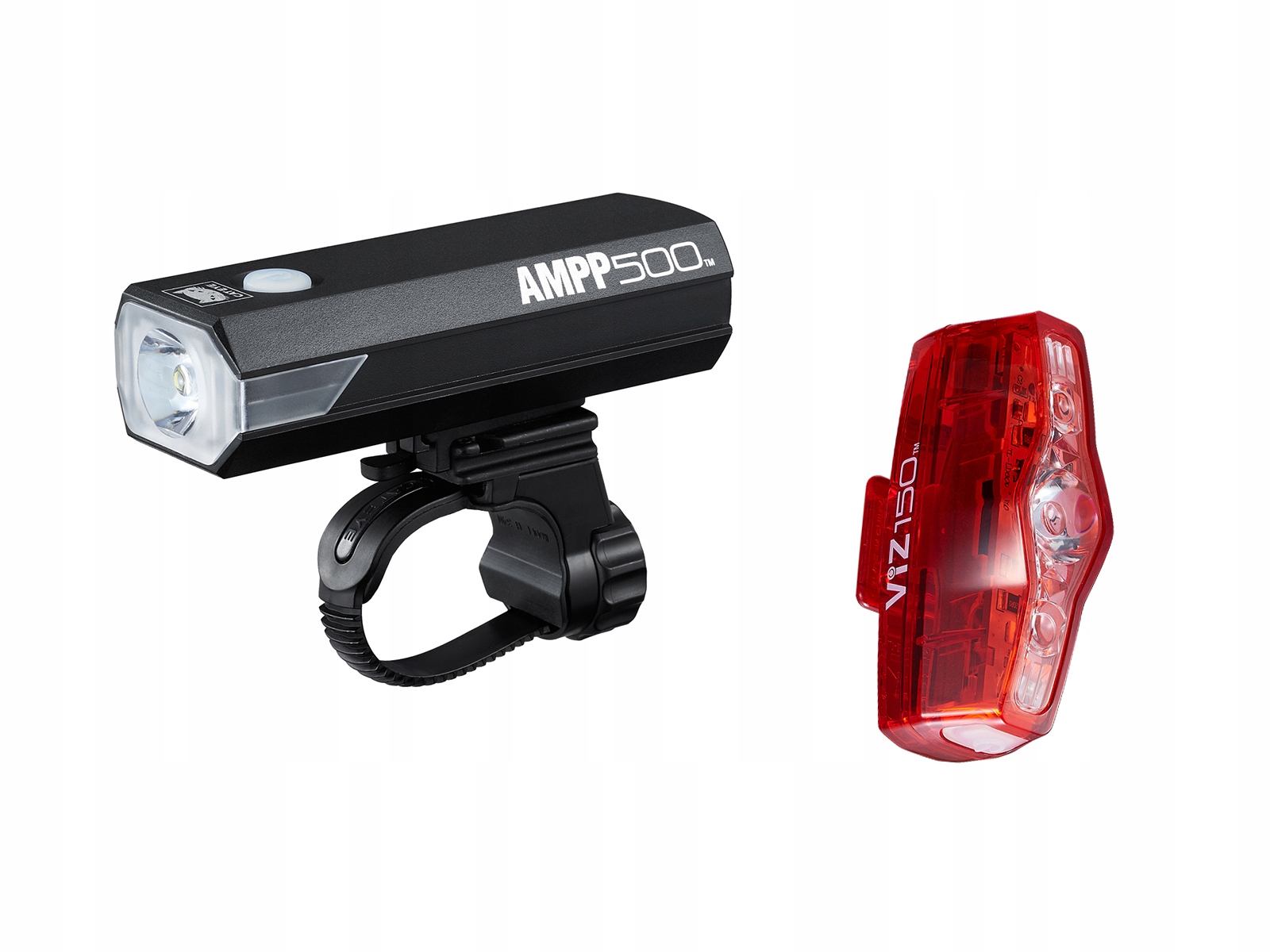 Zestaw lamp Cateye AMPP 500 HL-EL085RC ViZ150 TL-LD800 Źródło światła dioda LED