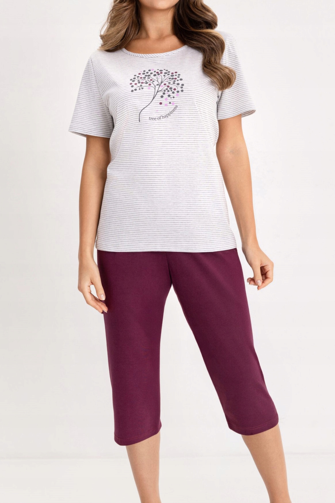 Dámské pyžamo 3/4 kalhoty Regina 732 fialová 2-3XL [Velikost 2XL]