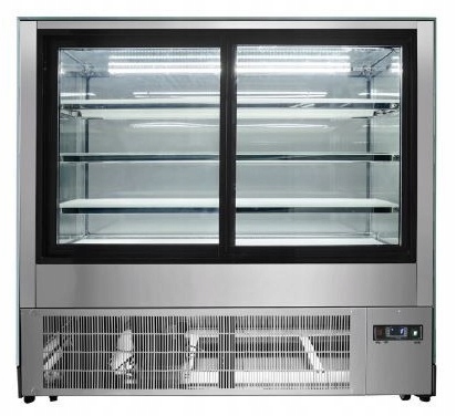 Witryna chłodnicza cukiernicza 390L LED 90cm przeszklona Szron WDF097Z
