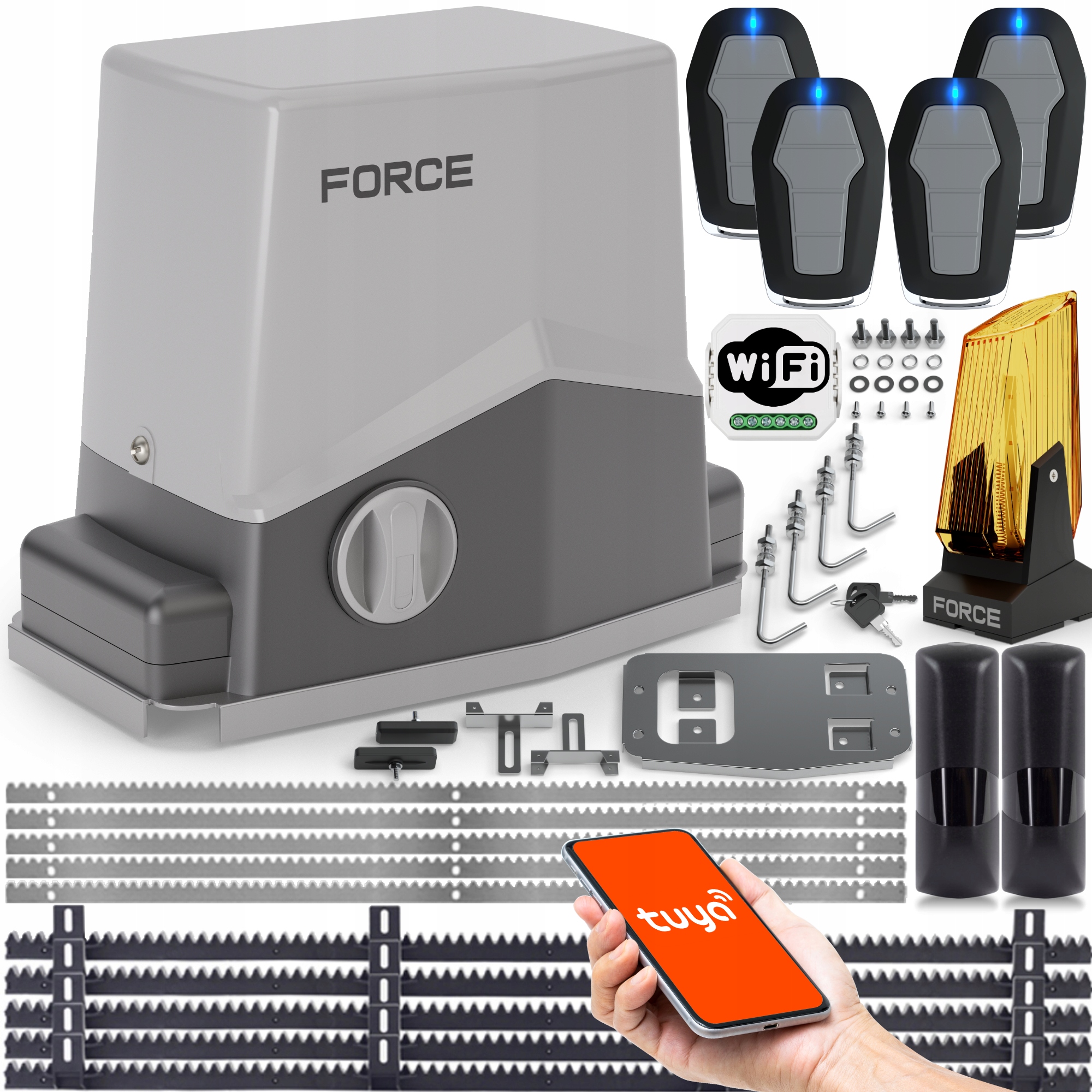 Force Tytan SL600 Pohon Pro Posuvné Brány do 600 kg, Led Lampa, WiFi