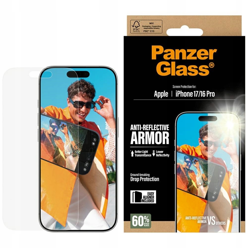 Tvrzené Sklo Panzerglass Armor Anti-reflective Easyaligner Pro Iphone 17