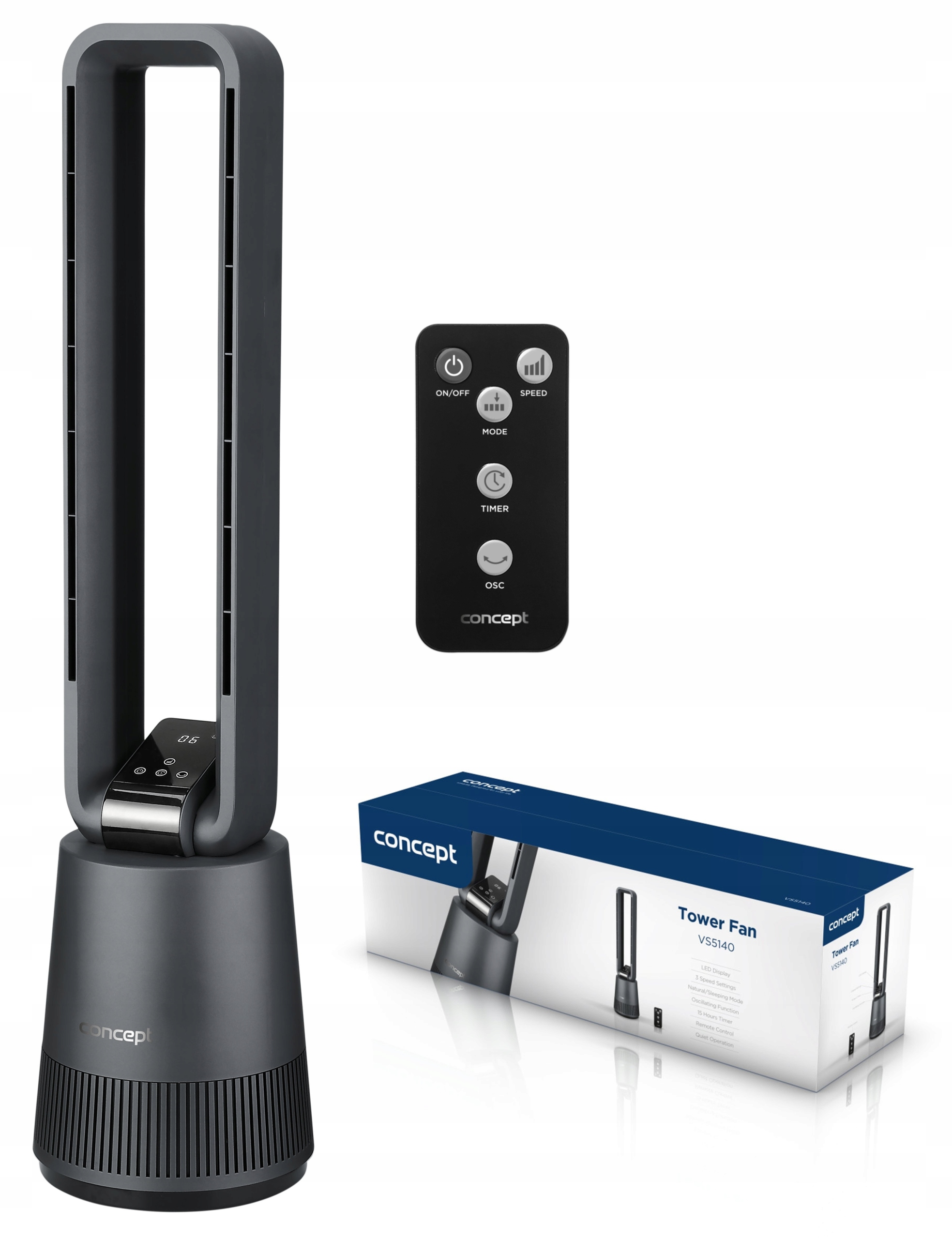 Wentylator kolumnowy Concept VS5140 pilot timer