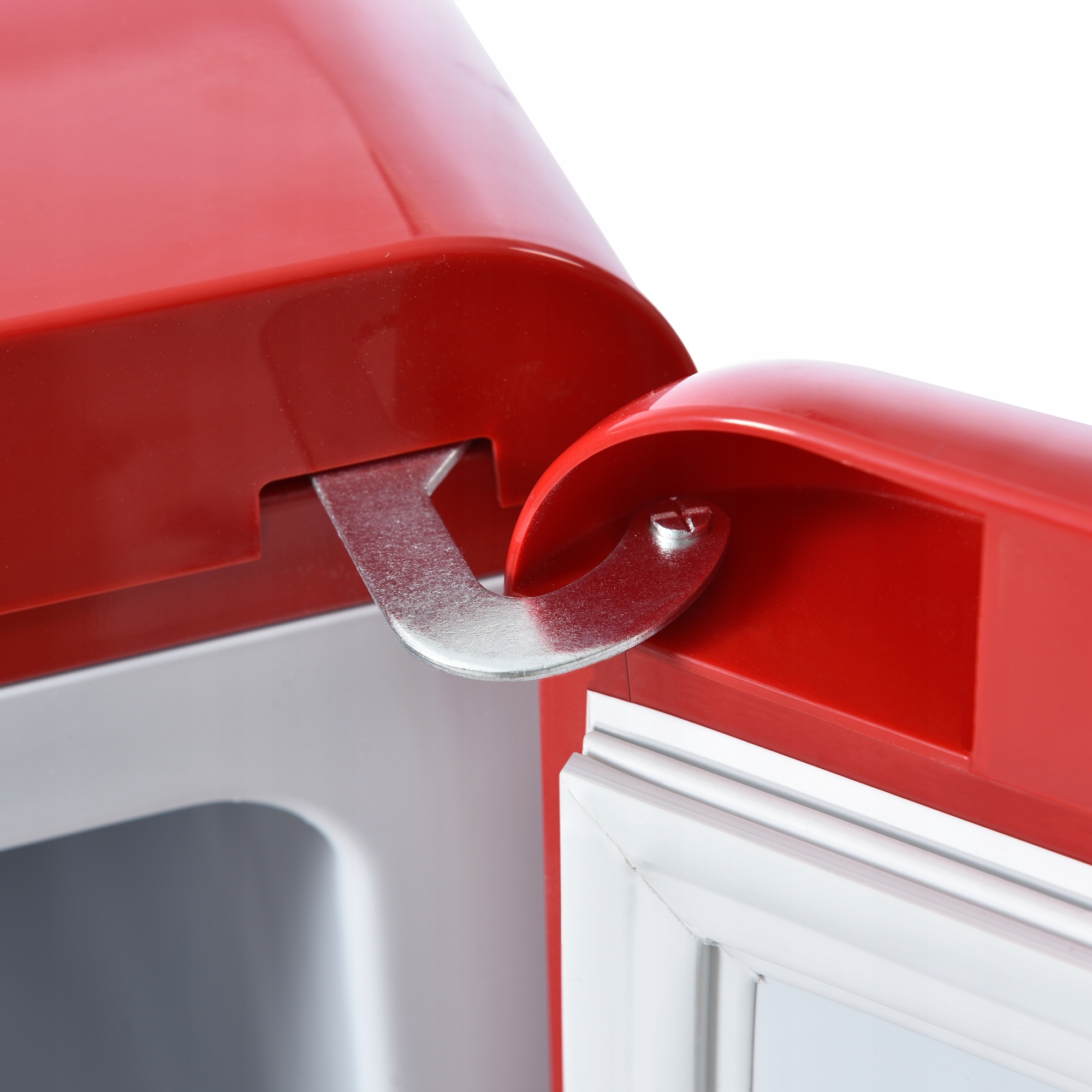 Lodówka retro o dużej pojemności czerwona 92L Funkcje 2 strefy regulacji temperatury oświetlenie LED