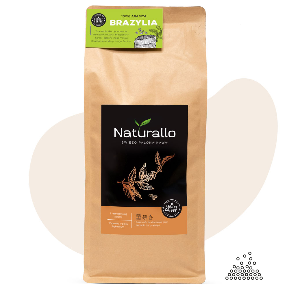 Levně Brazilian Harmony 1 kg Naturallo mletá káva 100 % Arabica z Brazílie